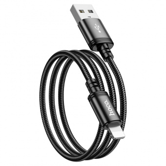 Кабель USB - Apple 8 pin/1м HOCO X89 Wind 2,4A Black (ШК20)