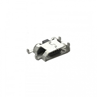 Гнездо micro-USB 5конт smd (среднее широкое крепление, 4 крепежа в плату ) для sony (П6)