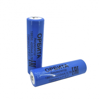 Аккумулятор литий-ионный 18650 (4200mA, 3.7V) (реал. 2000mA)
