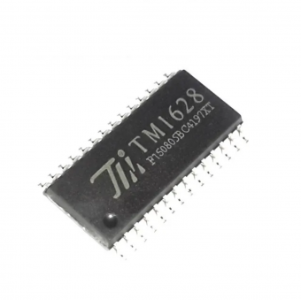 TM1628 Драйвер LED дисплея 10 сегментов Х 7 сеток 70 матр. 10х2 идентификацион. кнопок TITANOPT (О7)