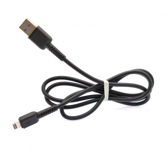 Кабель USB - Lightning (iPhone) 3A (1 метр) Черный (СКП20)