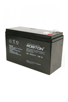 Аккумулятор 12В 7А/ч VRLA12-7 Robiton 151x65x95мм