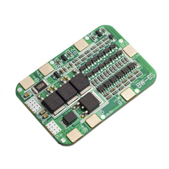 Плата защиты батареи BMS PCM for li-ion 6S 15A с балансировкой (СК39)