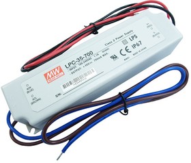 LPC-35-700 ИП для светодиодного освещения MEAN WELL, AC/DC LED, 9-48В,0.7А,33Вт,IP67 