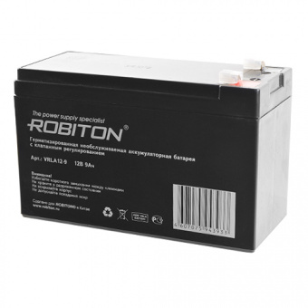 Аккумулятор 12В 9А/ч VRLA12-9 Robiton 151x65x95мм