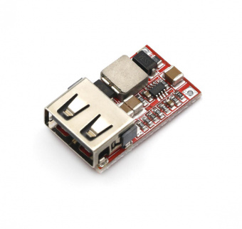 Понижающий DC-DC модуль (вход 6-20V выход 5V, USB разъём до 3А) (СК48) (КР1-А16)