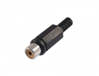 Гнездо на кабель RCA (тюльпан) RP-406 пластик черный (Н1/В14)