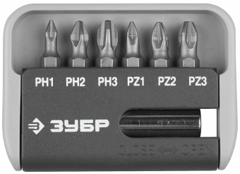 Набор бит ЗУБР PH, PZ 7 пр