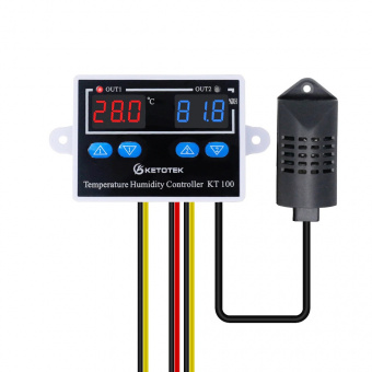 Термостат Ketotek KT100 ( -20 до +80℃) 220V 10A 100х55х32мм