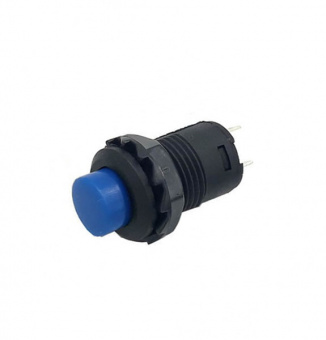 Кнопка DS-427 1.5A/250VAC с фиксацией синяя (Э7)