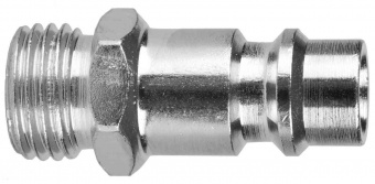 Переходник KRAFTOOL  резьба 1/4" "папа" быстросъемное соед. "папа"