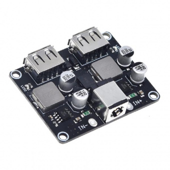 Модуль быстрой зарядки USB 12V 24V — QC2.0, QC3.0 2 канала (СК61)
