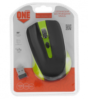 Мышь беспроводная Smartbuy ONE SBM-352AG-GK зеленый