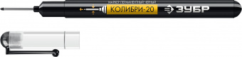 Колибри-20, 0.7 мм, черный, перманентный маркер для отверстий ЗУБР (ШК19)