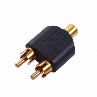 Переходник гнездо RCA -> 2 штекера RCA (Ы8)
