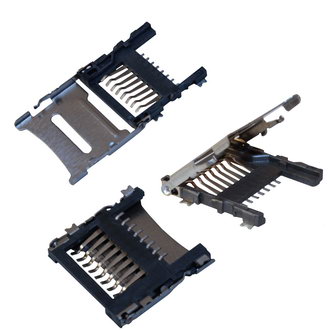 Держатель карт microSD SMD 8pin 1.8H (ШК10)