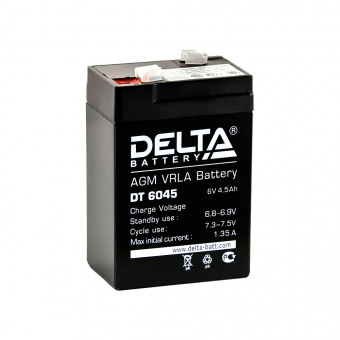 Аккумулятор 6В 4.5А/ч DT6045 (Delta) 70х47х100