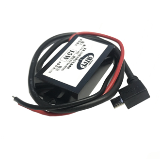Адаптер DC 12V - DC 5V 3A microUSB угловой
