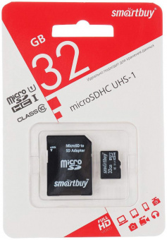 Карта памяти Smartbuy Micro SDHC 32GB (не подходят для регистраторов)