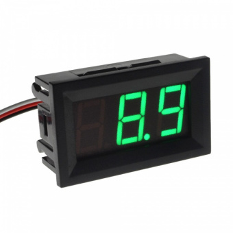 Вольтметр цифровой 0.56 0-30V зеленый 3 провода (СК7)