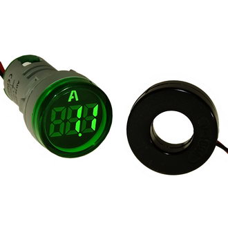 Амперметр цифровой DMS-213 22мм 0-100А (АС) зеленый (СК72)