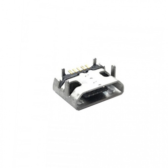Гнездо micro-USB 5конт smd (нижнее крепление, 4 крепежа в плату) тип2 (П6) (КР1-В9)