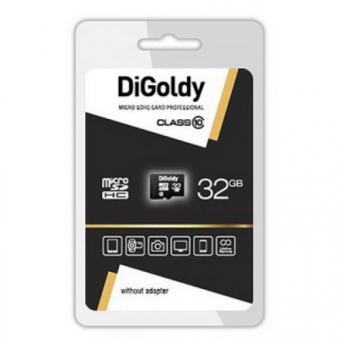 Карта памяти micro SDHC' 32GB DiGolgy Class10 45Mb/s без ад.