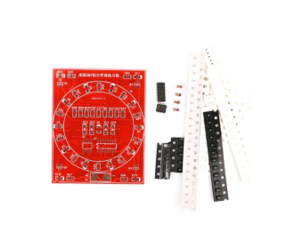 Бегущий огонь на NE555 + CD4017 (полностью SMD, инструкция на китайском)
