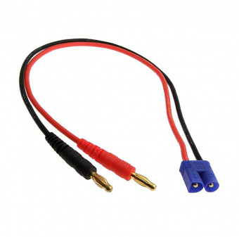 Переходник для RC моделей штекер EC3 -> 2 штекера банан 30см 16AWG