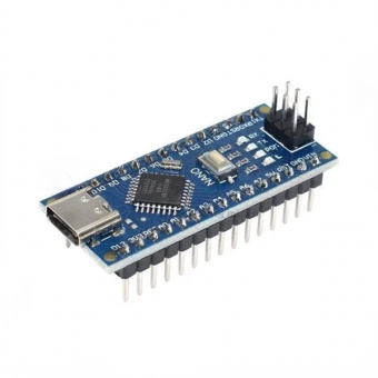 Arduino Nano V3 AVR Atm328P-20AU CH340 (клон) TYPE-C пины припаяны (СК37)