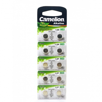 Батарейка AG3 (G3/LR736/LR41/92A/192/392A) Camelion (Ц0)