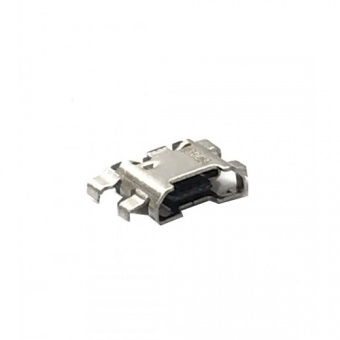 Гнездо micro-USB 5конт smd (среднее широкое крепление, 4 крепежа в плату ) (П6)