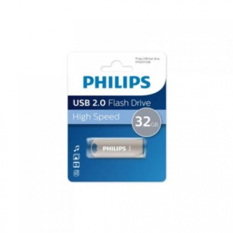 Флешка 32Gb Philips IRON 2.0 металл, серый