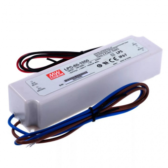 LPC-60-1050 ИП для светодиодного освещения MEAN WELL, AC/DC LED, 9-48В,1.05А,50Вт,IP67