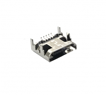 Гнездо micro-USB 5конт smd (нижнее крепление, 4 крепежа в плату) тип3 (П6)