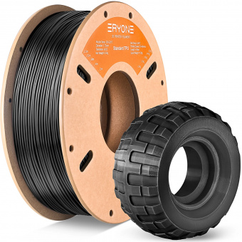 TPU пластик Eryone черный 1.75мм, 0.5кг