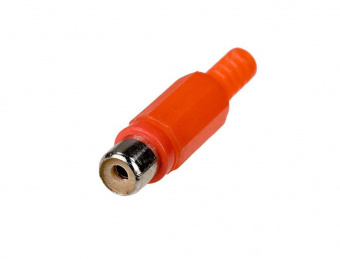 Гнездо на кабель RCA (тюльпан) RP-406 пластик красный (Н1) (КР1-Г4)