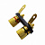 Гнездо "банан" двойное с клеммами металл (Р8) (КР1-Г4)